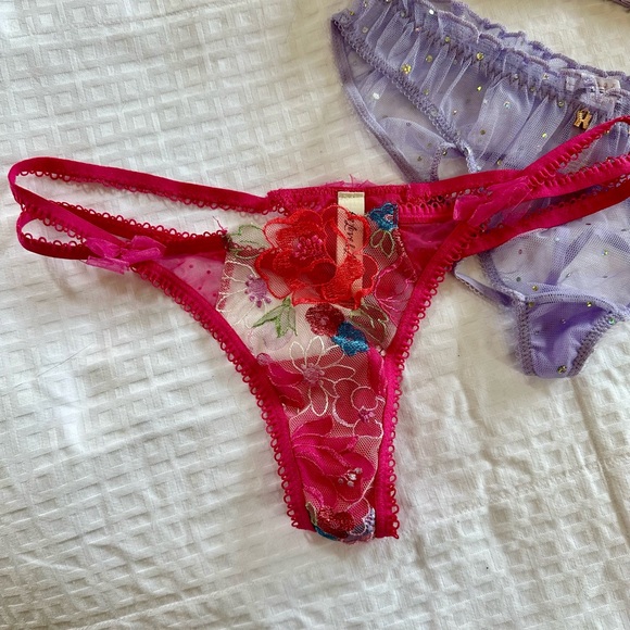 Victoria’s Secret For Love and Lemons Luella Thong Panty Pink - Picture 5 of 13